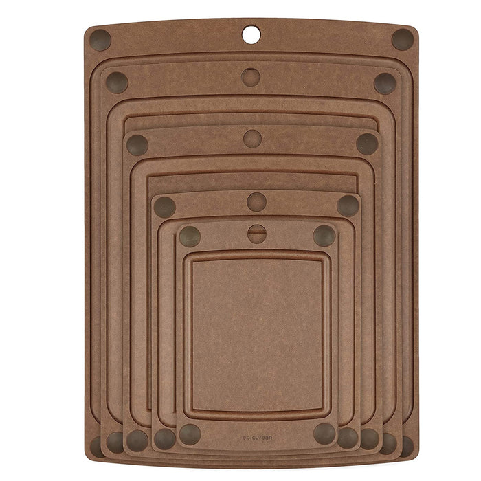 Epicurean All-In- One 19.5-Inch × 14.5-Inch Cutting Board,  Nutmeg/Brown