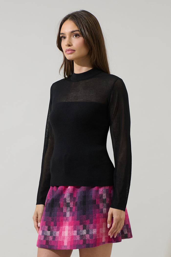 Eris Mock Neck Knit Top