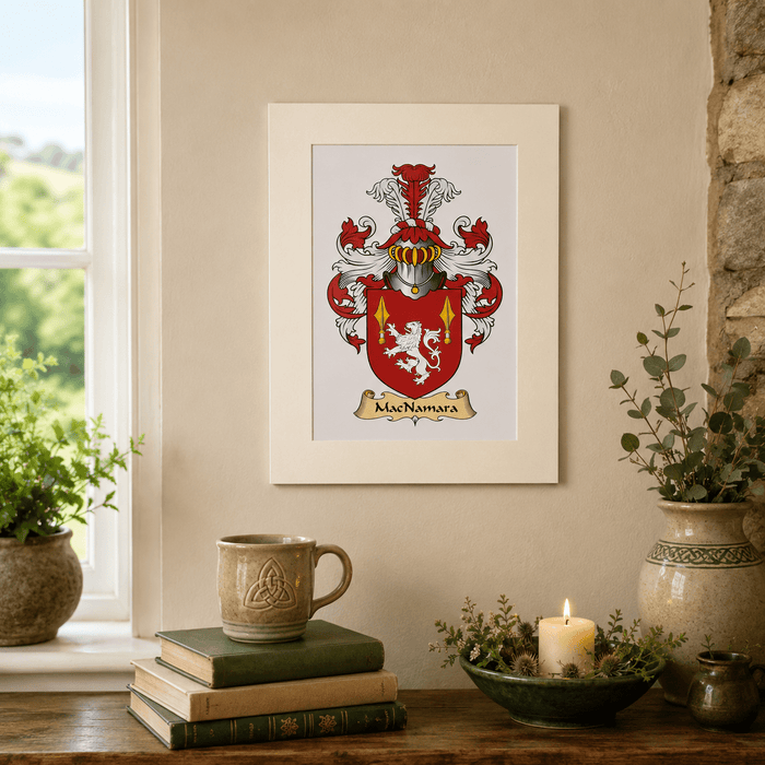 Family Crest Parchment - ANY NAME - Made to Order