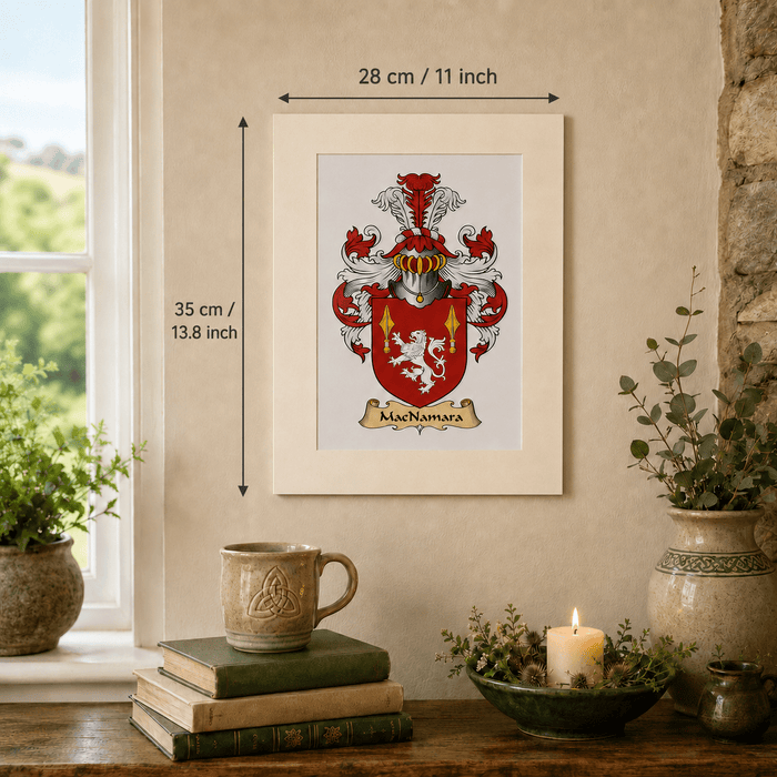 Family Crest Parchment - ANY NAME - Made to Order