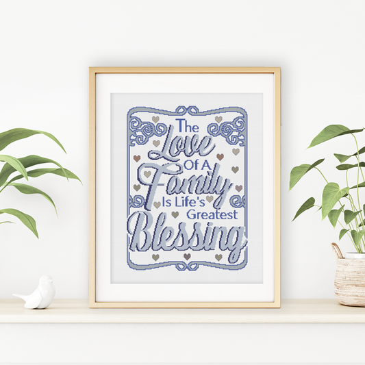 Family Cross Stitch Pattern by Peppermint Purple