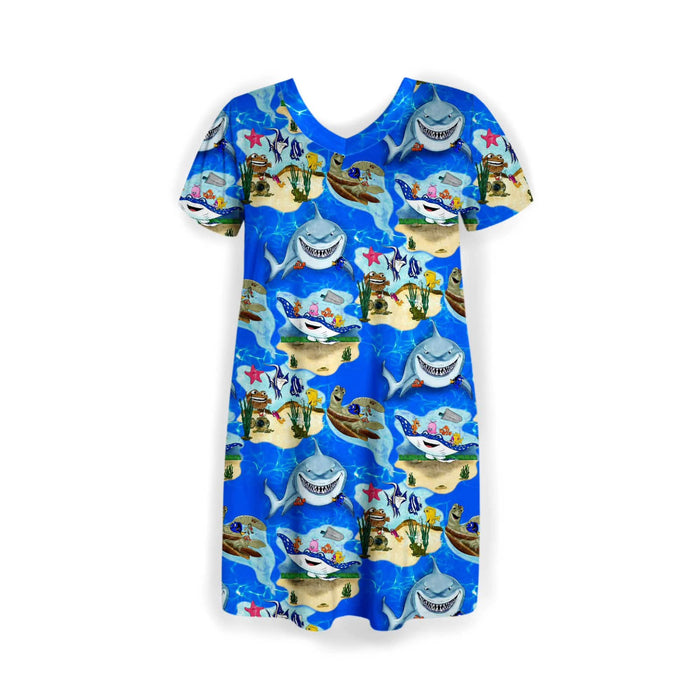 Fish are friends, not food! Women’s Nightgown