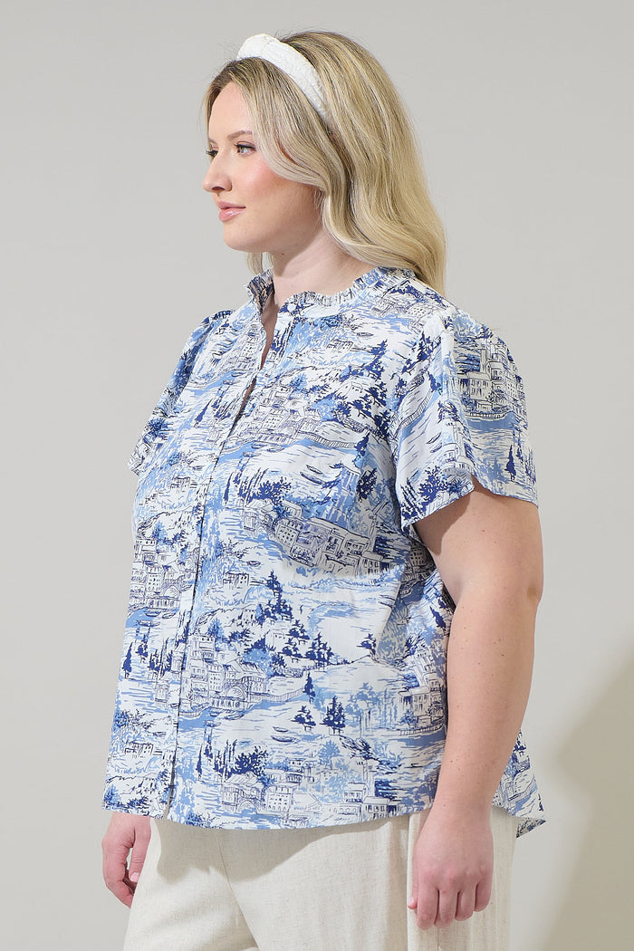 Francine Toile Fabiola Ruffle Top Curve