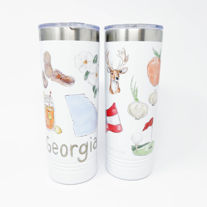 Georgia Icons Skinny Tumbler 22oz - ONLINE EXCLUSIVE