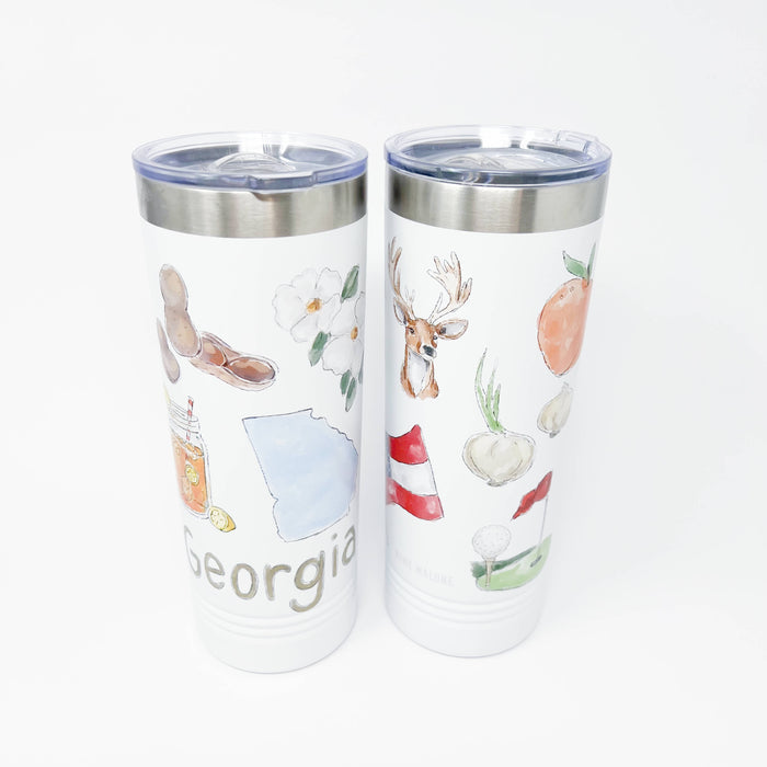 Georgia Icons Skinny Tumbler 22oz - ONLINE EXCLUSIVE
