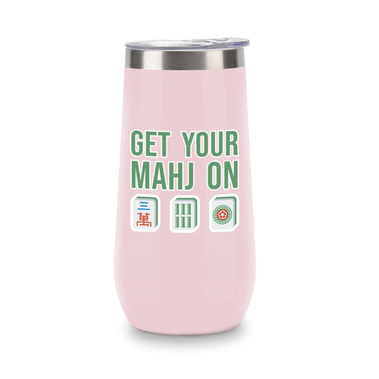 "Get Your Mahj-On"  Tiles Champagne Tumbler