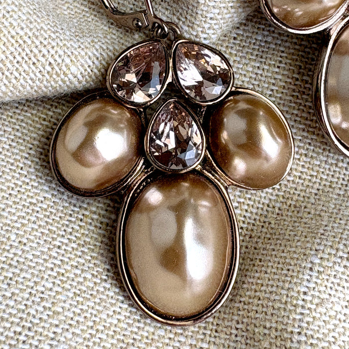 Givenchy crystal and faux baroque pearl dangle earrings - NextStage Vintage