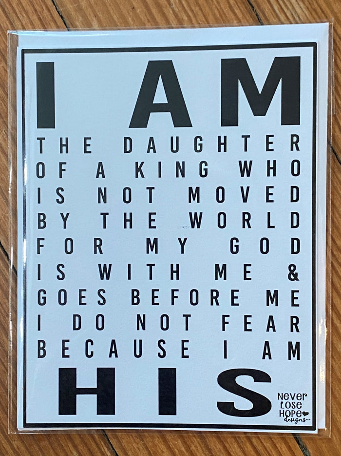 I am the daughter of a king who is not moved by the world...