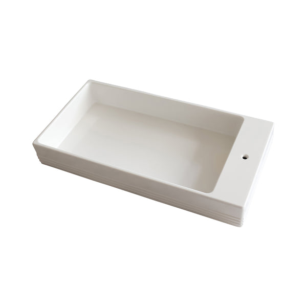Guest Towel Holder Pinstripes White