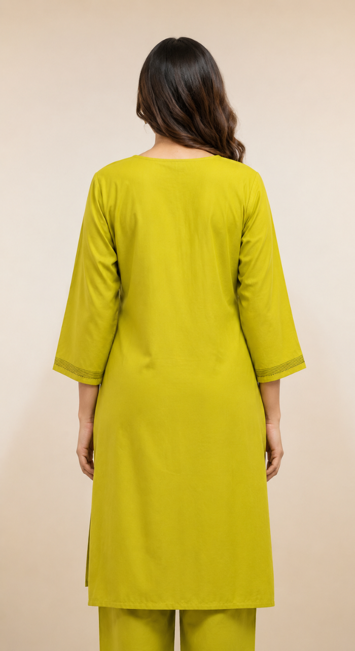 Gul Virasat Mehndi green kurta with pant