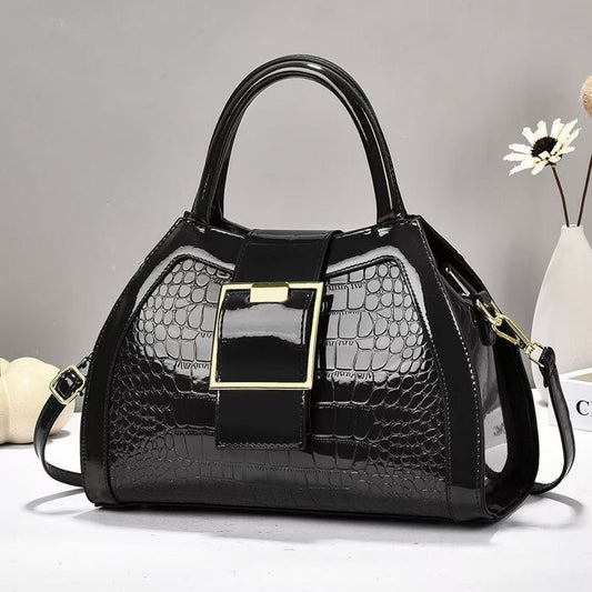 H2135 - Retro Stone Patterned Fashion Handbag