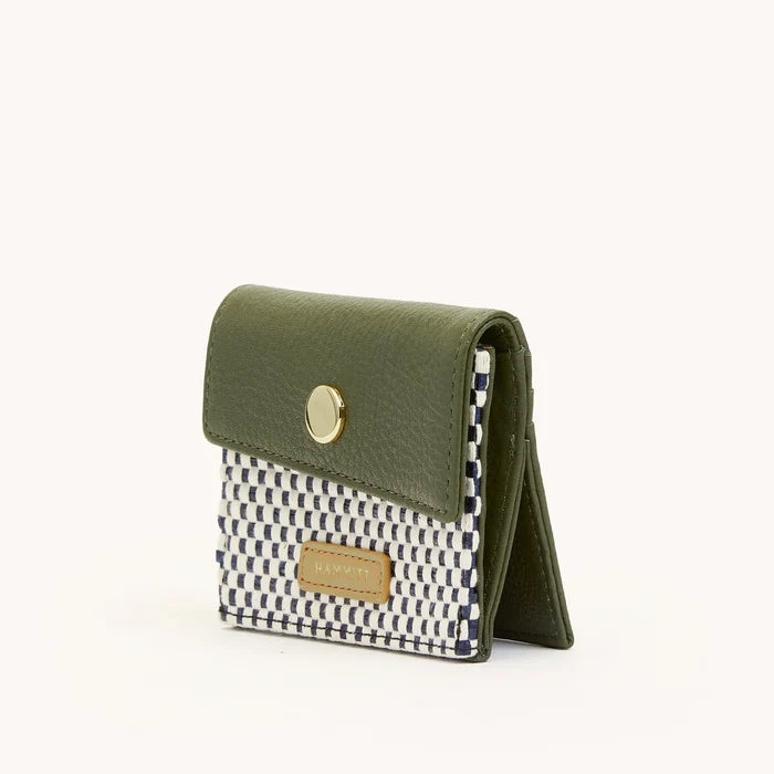 green and white Hammitt wallet