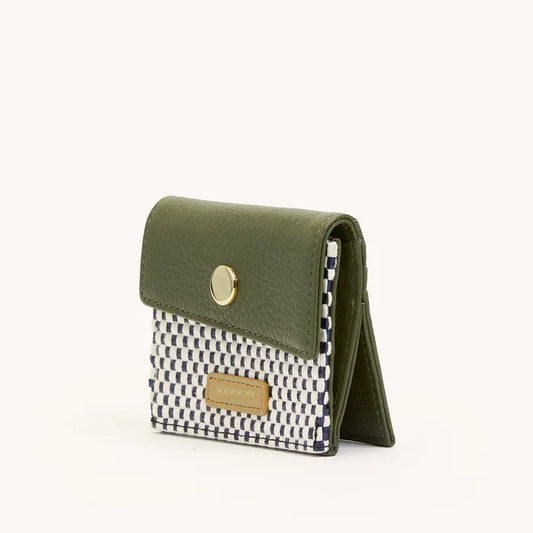 green and white Hammitt wallet