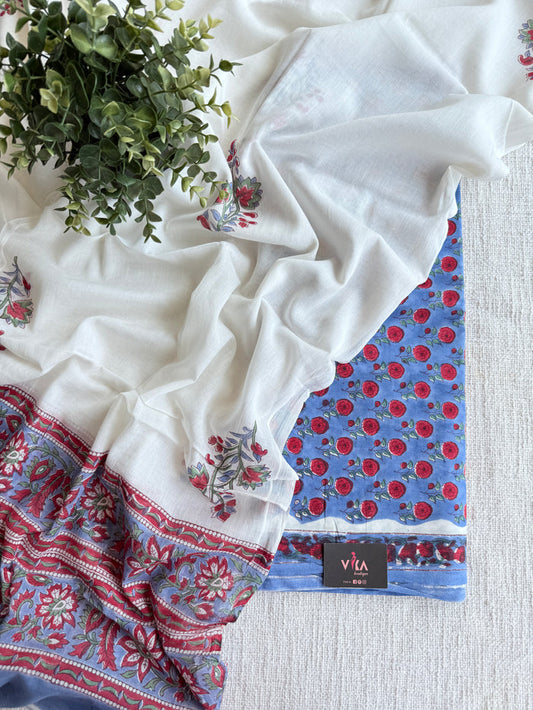 Hand block printed pure cotton suit set