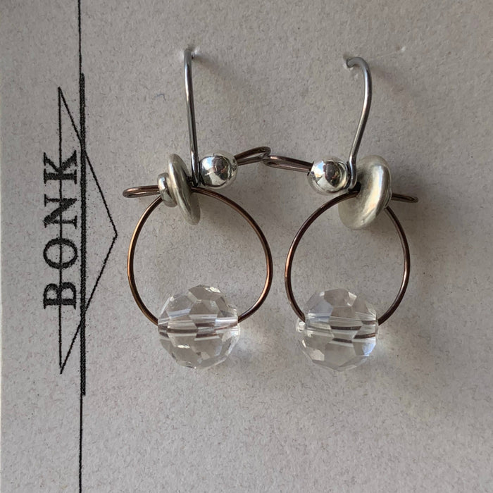 Handmade Faceted Glass Earrings by Bonk