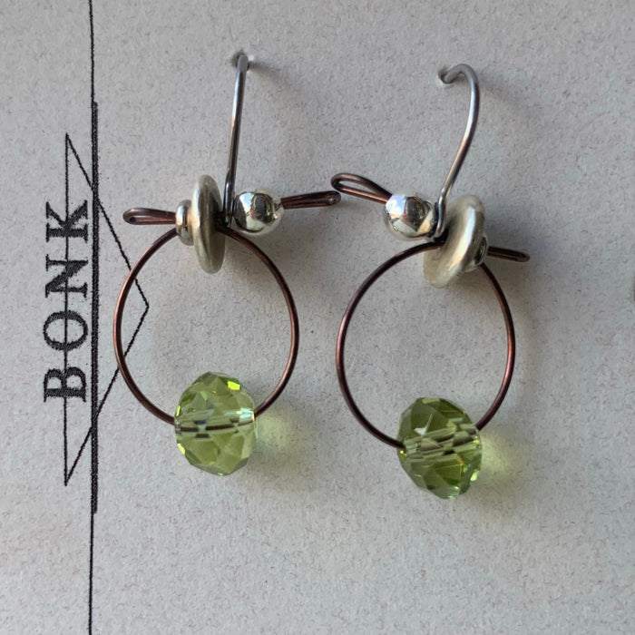 Handmade Faceted Glass Earrings by Bonk