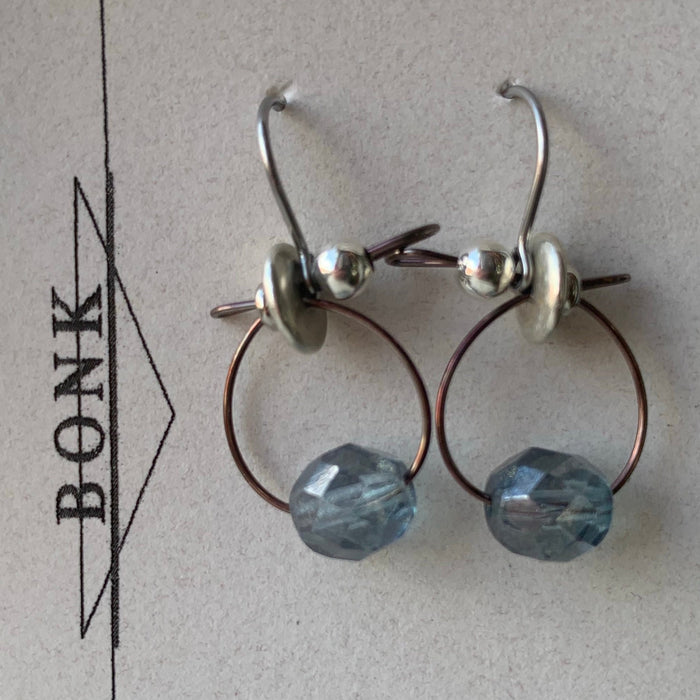 Handmade Faceted Glass Earrings by Bonk