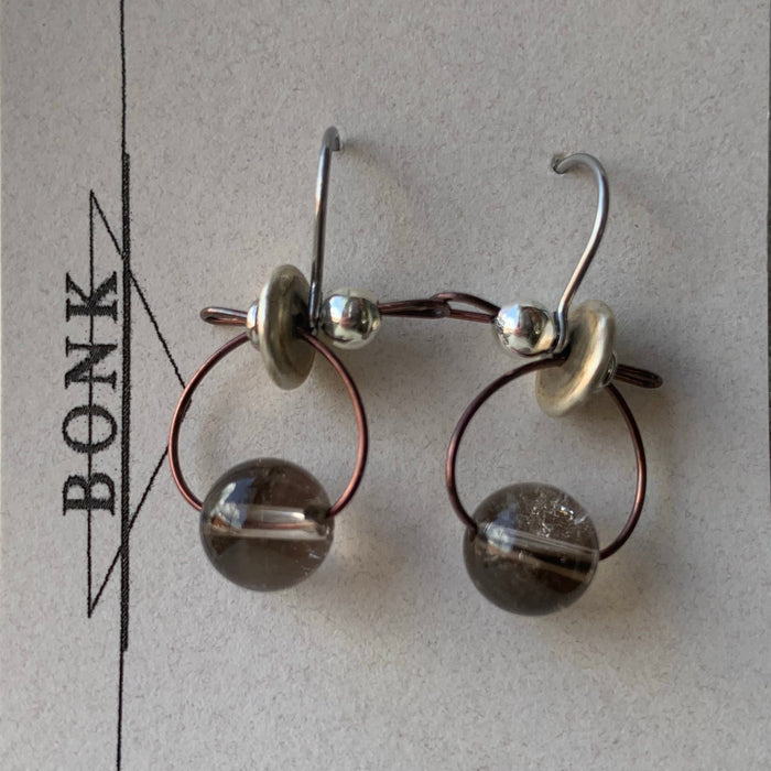 Handmade Faceted Glass Earrings by Bonk