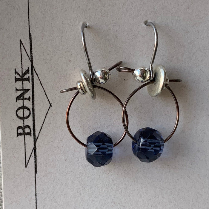 Handmade Faceted Glass Earrings by Bonk