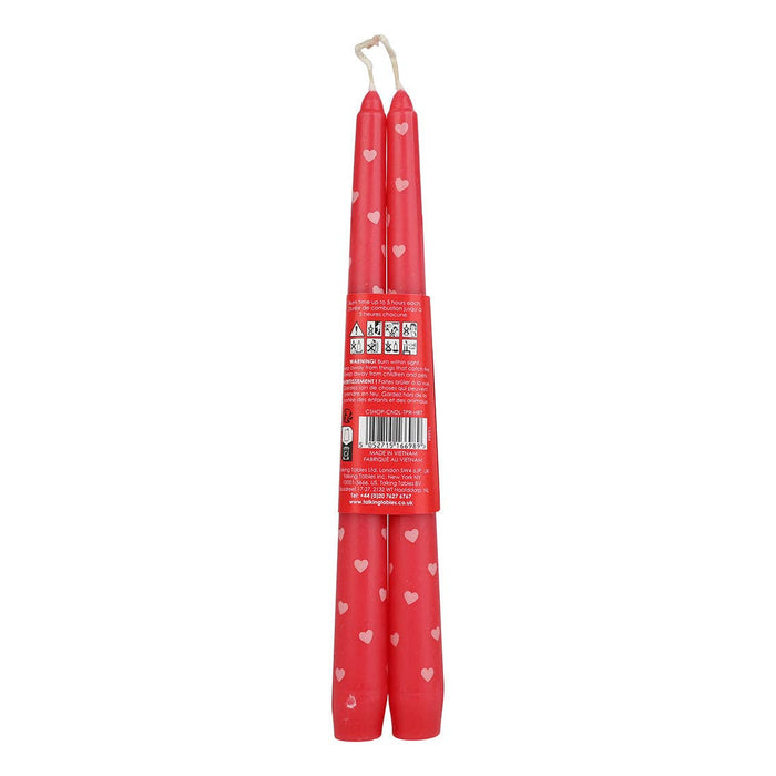 Heart Taper Dinner Candles