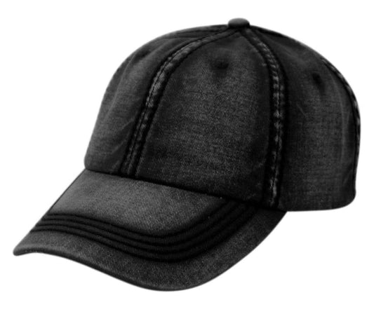HEAVY STITCHED COTTON CAP - 2 COLORS AVAILABLE