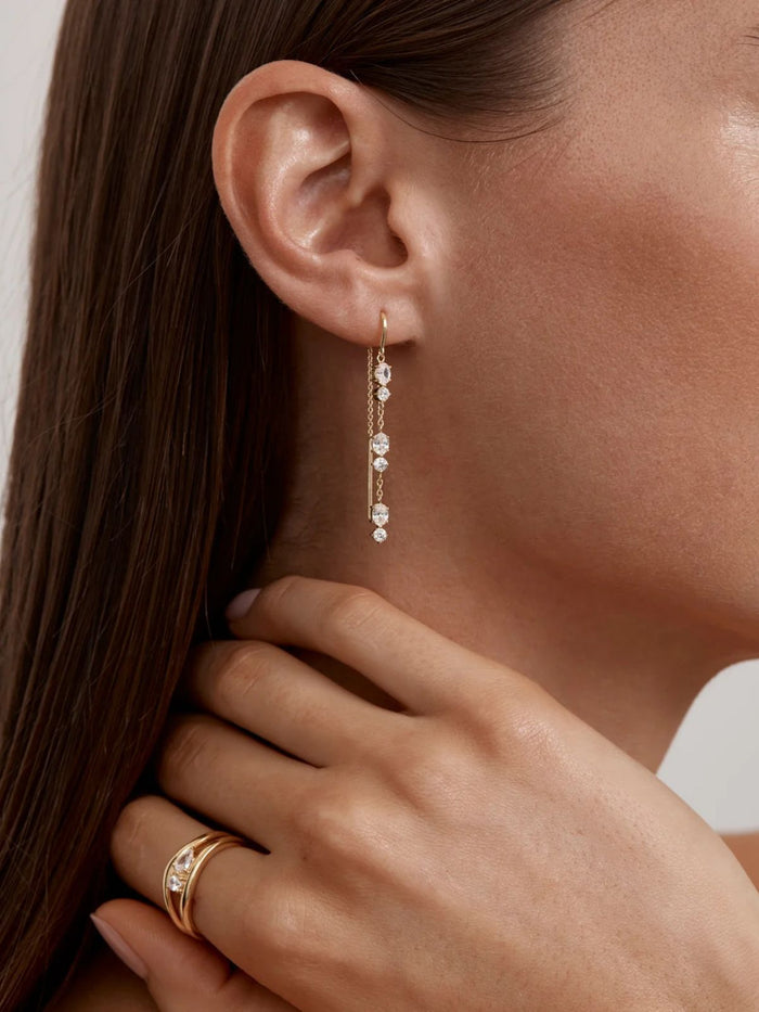 In the Stars Thread Earrings - 18k Gold Vermeil