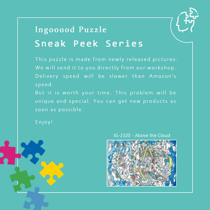Ingooood Wooden Jigsaw Puzzle 1000 Piece - Above the Cloud - Ingooood jigsaw puzzle 1000 piece