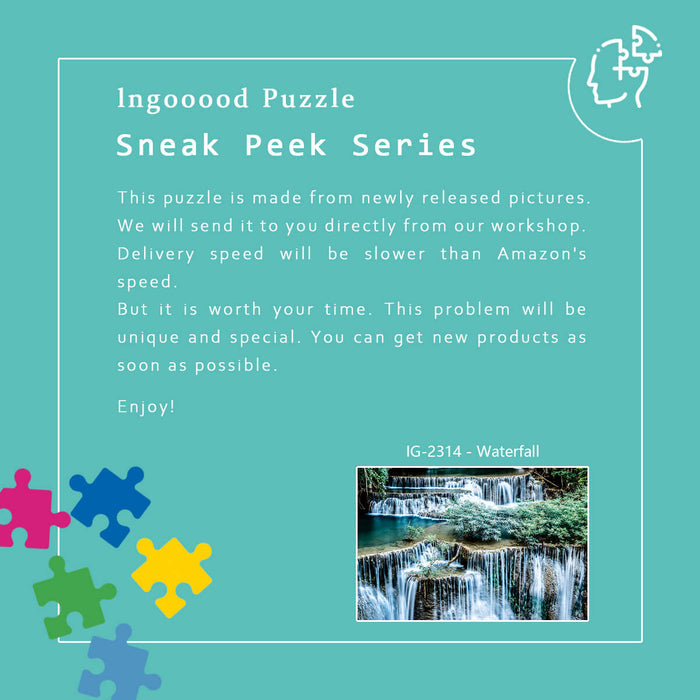 Ingooood Wooden Jigsaw Puzzle 1000 Piece - Waterfall - Ingooood jigsaw puzzle 1000 piece