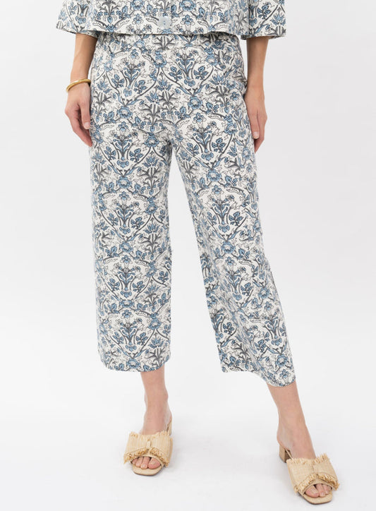 blue toile pants