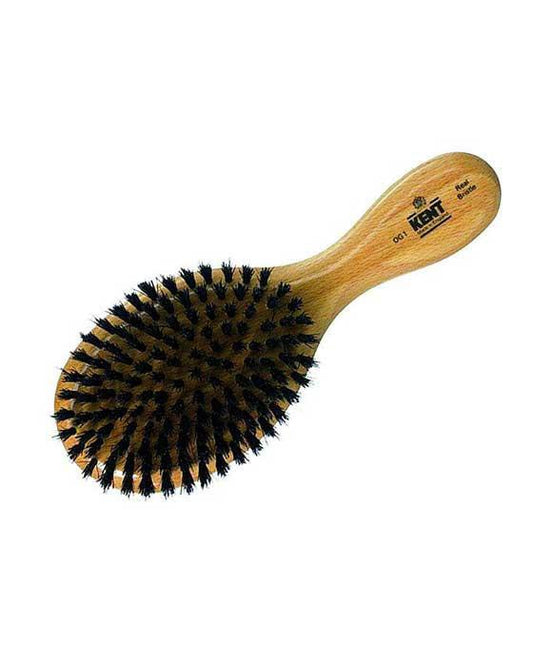 Kent Men's Brush Oval Head Black Bristles Satinwood - OG1
