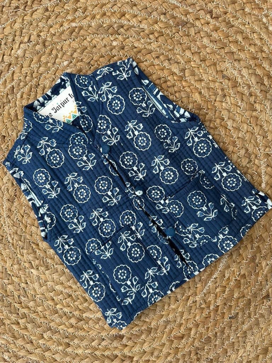 Kids??Indigo Boota Reversible Quilted Jacket