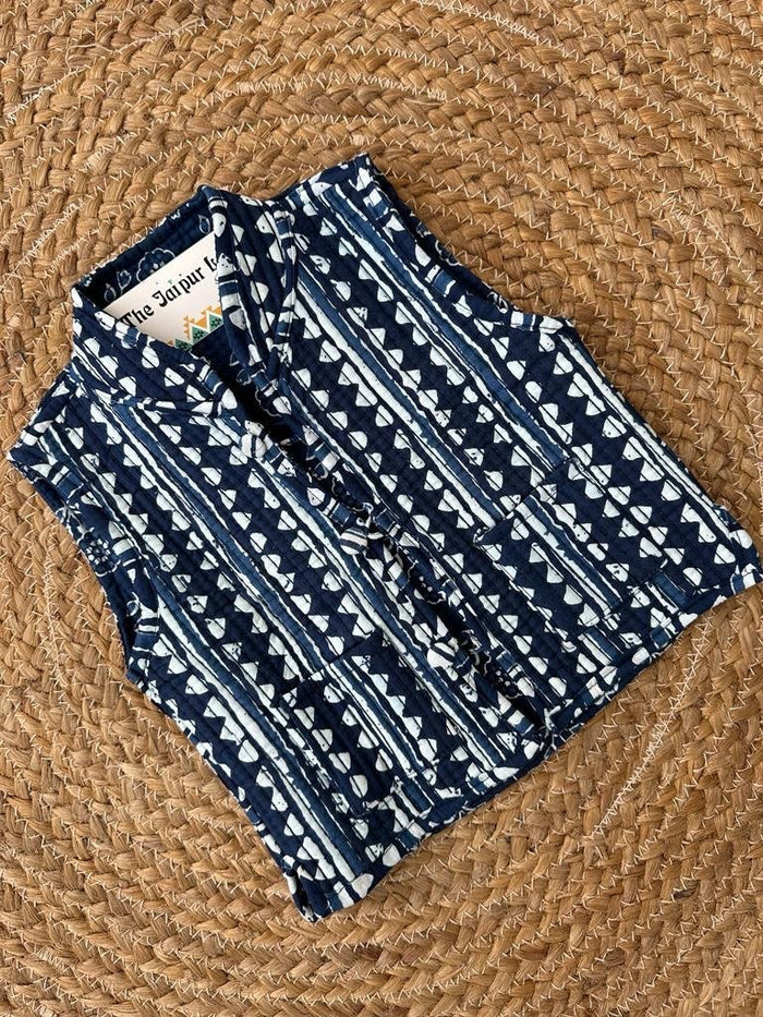 Kids??Indigo Boota Reversible Quilted Jacket