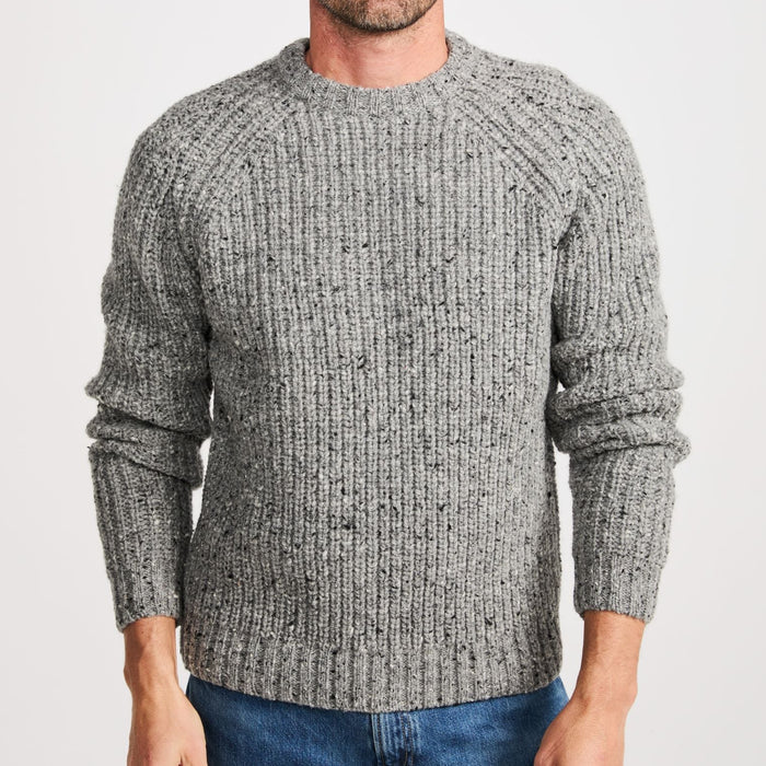 Killykeen Mens Fisherman Ribbed Grey Crew Sweater