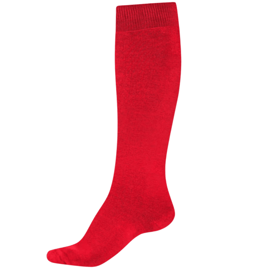 Knee-High Bamboo Thermal Socks - Wellington Boots Socks Organic Thermal - Red - Bascora