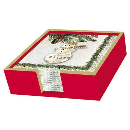 Red Lacquered Wood Beverage Napkin Holder