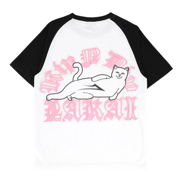 Lakai X RipnDip Raglan T-Shirt White Black