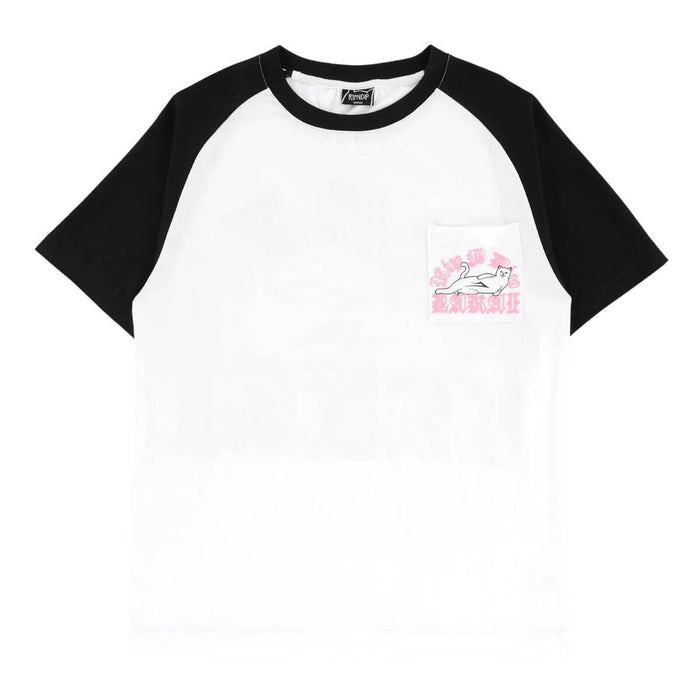 Lakai X RipnDip Raglan T-Shirt White Black