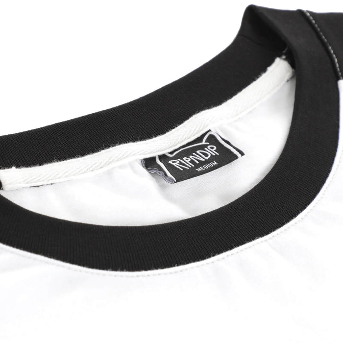 Lakai X RipnDip Raglan T-Shirt White Black