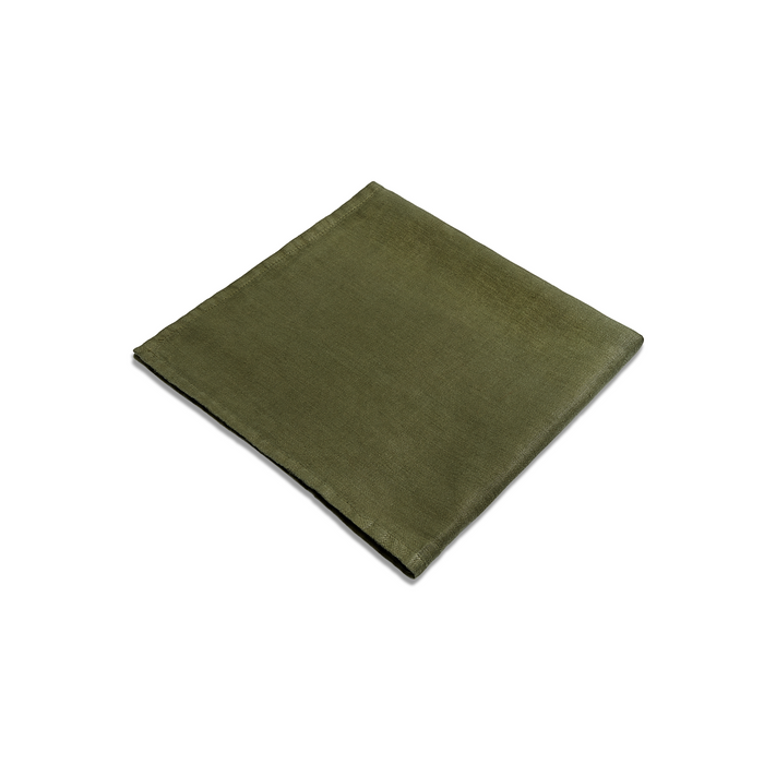 Linen Sateen Olive Napkin, Set of 4