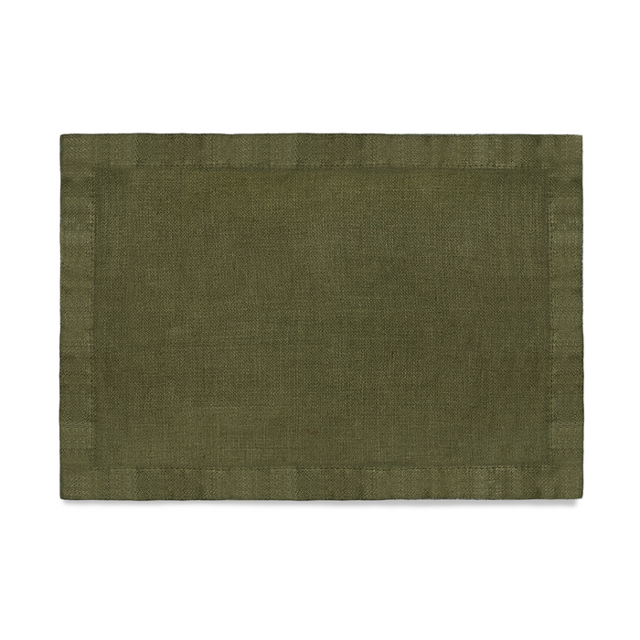Linen Sateen Olive Napkin, Set of 4