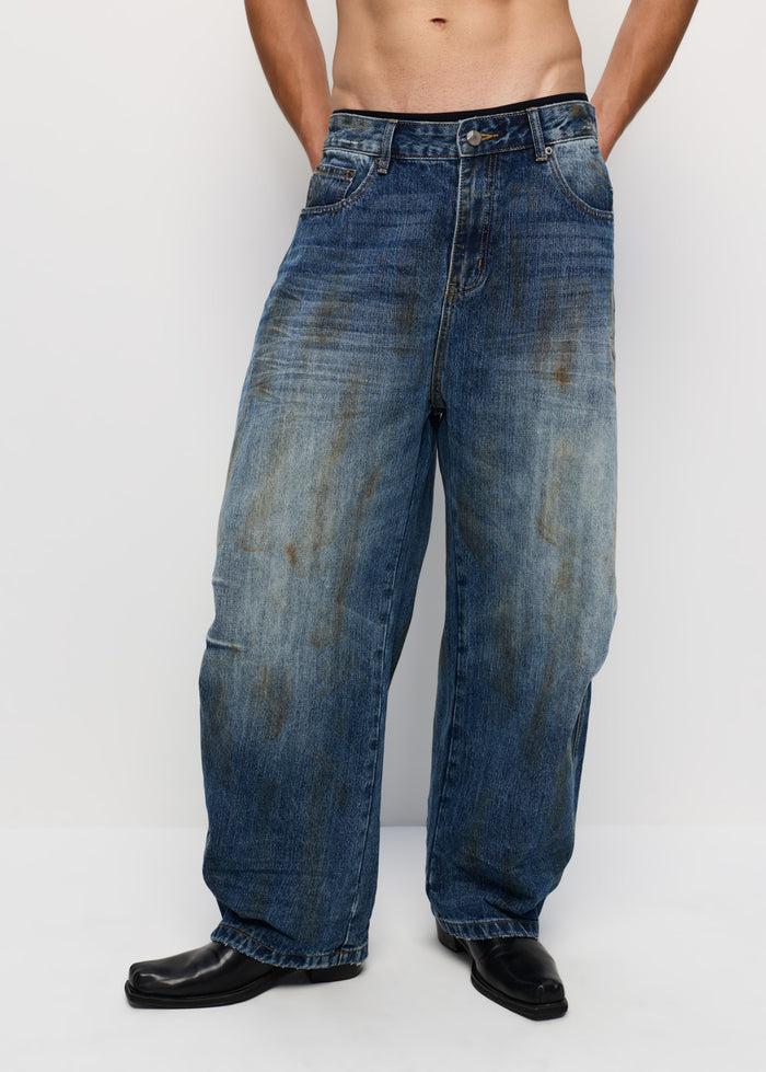 LOOSE WASHED JEANS