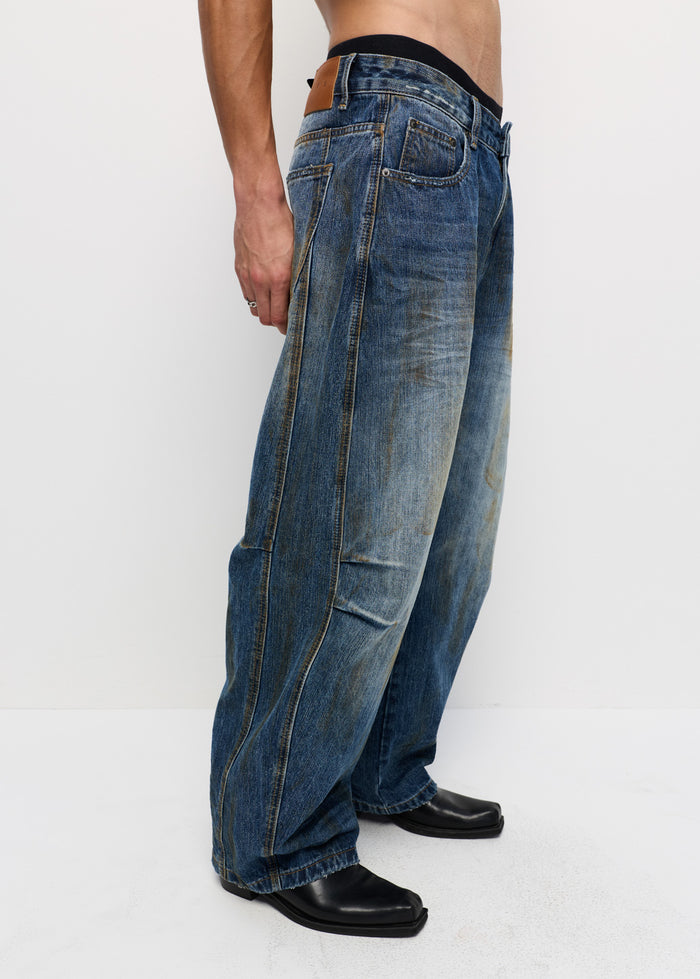 LOOSE WASHED JEANS
