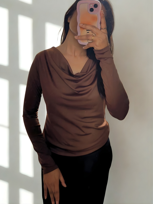 Luxe drape -brown