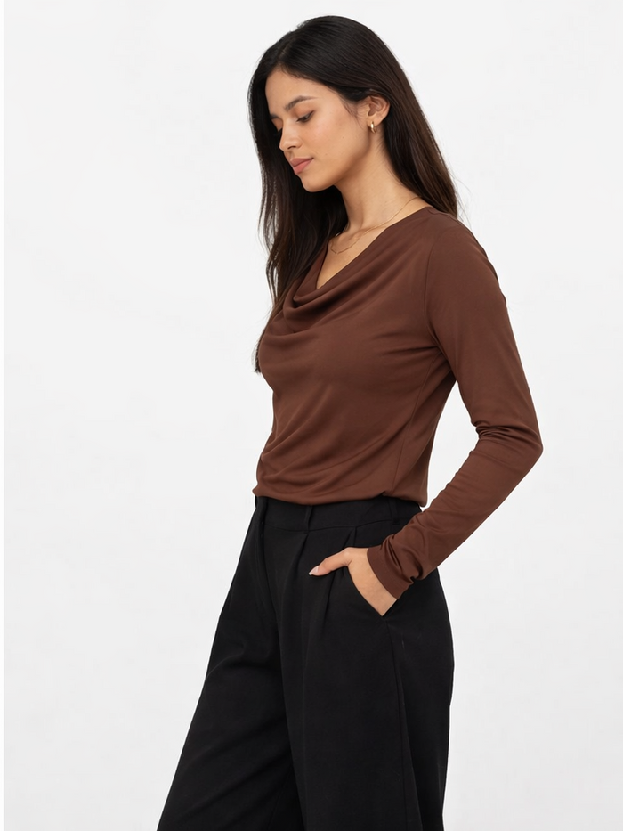 Luxe drape -brown