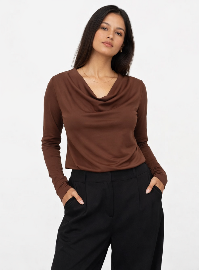 Luxe drape -brown