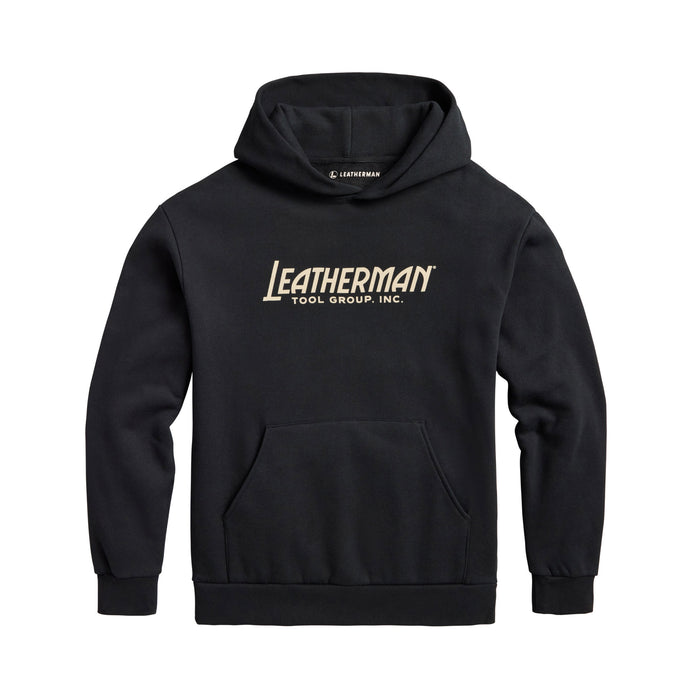 Black Leatherman Blade & Grain hoodie with "Leatherman Tool Group, INC." on the front