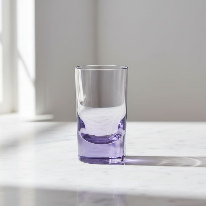 Lilac Tumbler on White Marble