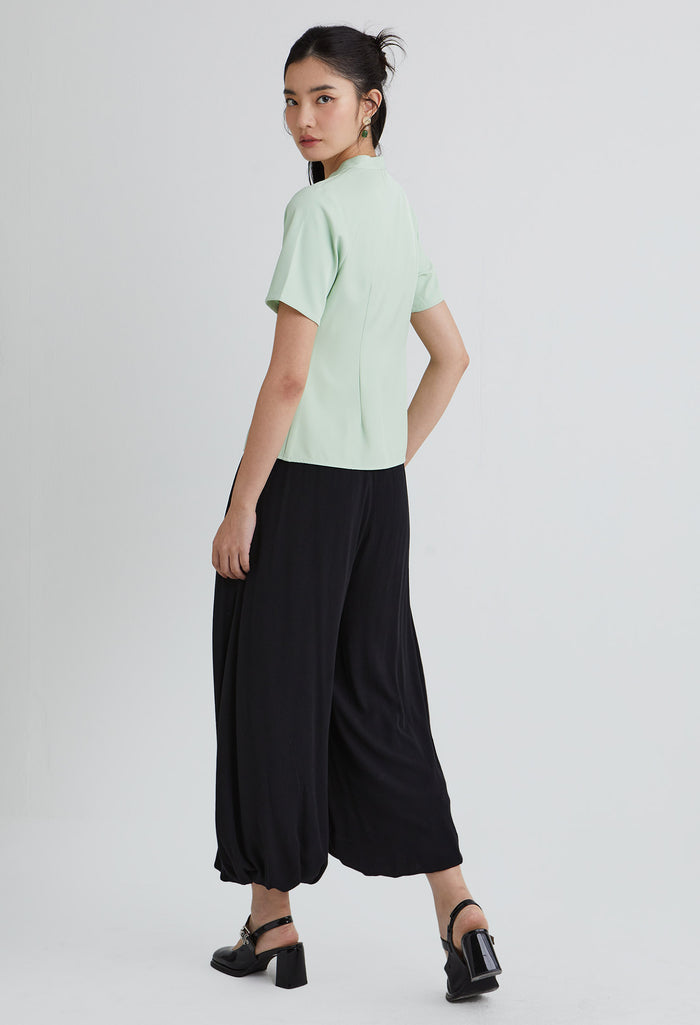 Maruya Faux Wrap Ribbon Top