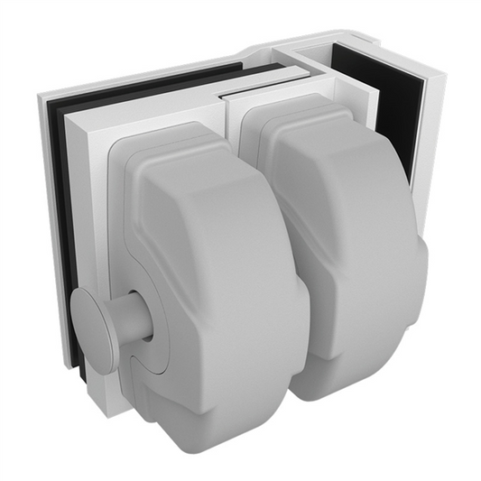 Master Range Glass Pool Fence Latch 90 Degrees - White - Image 1