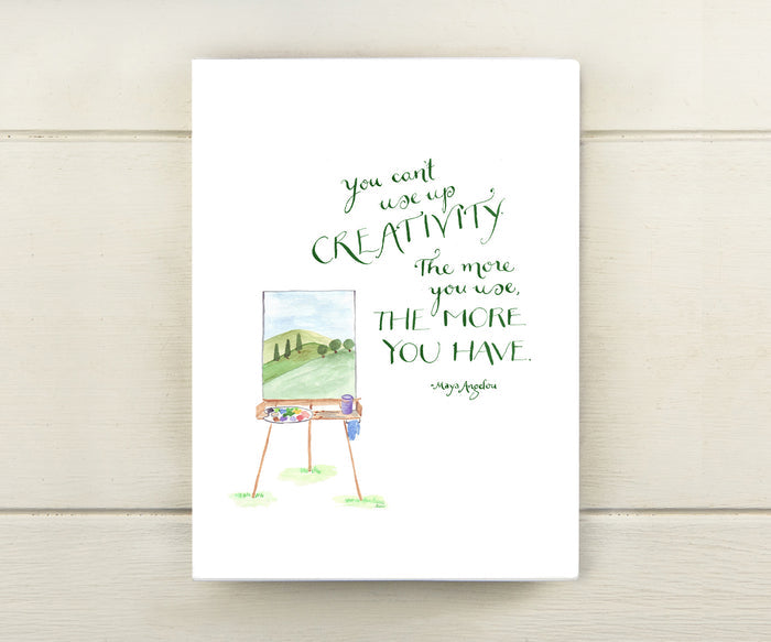 Maya Angelou Creativity Quote Card